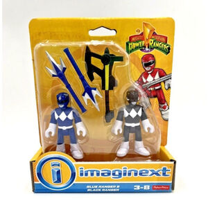 Imaginext Power Rangers Mighty Morphin Blue Ranger Billy Black Ranger Zack